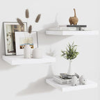 Fun Memories Floating Shelves for Wall - 12 Inch Square Shelves with Invisible Brackets, Small Wall Shelf for Living Room, Ba