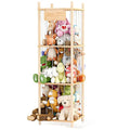 Dayacoco Stuffed Animal Storage, Wood Stuffed Animals Organizer Holder Zoo, Extra Large Capacity Stuff Storage with Elastic B