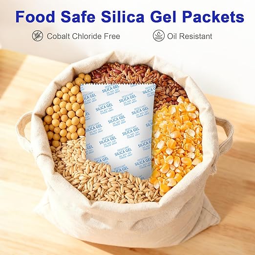 Large Desiccant Packs, 5 Packs 600 Gram Silica Gel Packets Reusable, Dehumidifier Packs for Car Desiccant, Large Moisture Abs