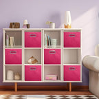 ShellKingdom Storage Bins, Foldable Fabric Storage Cubes And Cloth Storage Organizer Drawer with Metal Handle For Closet And 