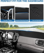 FIILINES Dash Cover for Nissan Titan for 2016-2024, Dashboard Mat Cover Titan Accessories Sunshade Nonslip Mesh Protector No 