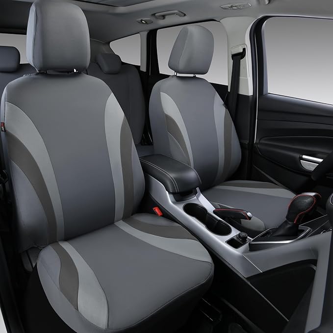 CAR PASS Line Rider Sporty Cloth Universal Fit Car Seat Cover -100% Breathable with 5mm Composite Sponge Inside,Airbag Compat