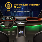 Green (515-525nm) LED Strip Lights 12V Waterproof for Auto Car Truck Boat Motorcycle Interior Lighting 12'' 30CM 2835 SMD UL Listed Pack of 4