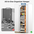 Mefirt Over The Door Organizer, 8 Shelf Door Hanging Organizers with 8 Large Capacity Pockets, Back of Door Organizer Storage