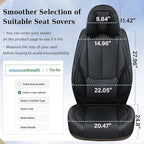 Coverado Car Seat Covers 5 Pieces, Full Set Universal Seat Covers for Cars, Waterproof Nappa Leather Auto Seat Protectors wit