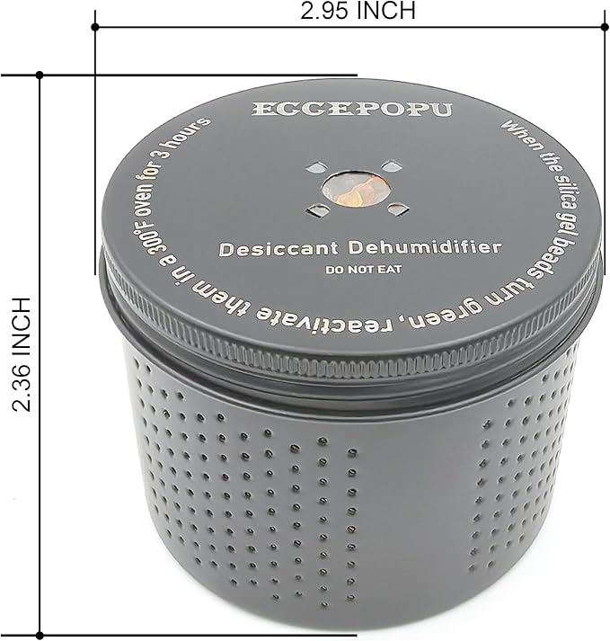 Gun Safe Dehumidifier 200g - Silica Gel Desiccant Canister, Moisture Absorber for Gun Cabinets & Safes, Protect 80 Cubic Feet