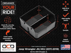 Vehicle OCD - Center Console Organizer Tray for Jeep Wrangler JK and JKU (2011-2018) (NOT for 2018 Wrangler JL) - Made in USA - SLX156