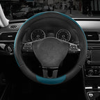 Road Comforts Steering Wheel Cover, Breathable Anti-Slip Leather Steering Wheel Cover, Universal Fit 14.5–15 Inch, Comfortabl