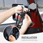 Linskip Door Cup Holder Expander Compatible with Jeep Wrangler JK JKU 2/4Door 2007-2010, 2 in 1 Multi-Function Cell Phone Mount, JK Interior Accessories(Black)
