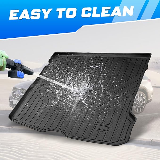 Sunsdrew Trunk Cargo Mat for 2023-2025 2026 Mercedes Benz GLC/GLC 300/GLC 43 AMG (Not for Coupe), Rear Trunk Cargo Liner All Weather Protection GLC Accessories TPE Rubber Raised Edge