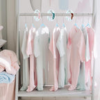 VIS'V Baby Hangers, 11 Inch Velvet Kids Hangers with 6 Pcs Clothes Size Dividers, Infant Toddler Nursery Closet Organization,