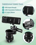 Universal Cup Holder Expander Mount for Satellite Radio CB Mic and Walkie Talkie, 3-in-1 Car Organizer Hanger, 2.6-3.5In Adju