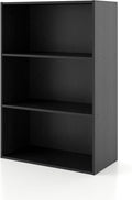 Homes: Inside + Out Apexa 3-Tier Cube Storage Organizer Shelves, Stackable Wood Bookcase Fits Cubby Bins for Organization, Do