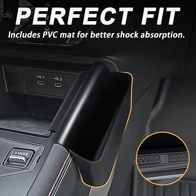 Muslogy Center Console Organizer & Cup Holder Insert 3PCS Set Compatible with 2025 2026 Nissan Kicks Armrest Box Divider Gear Shift Storage Pocket Drink Stopper (Console Tray& Side Pocket & CupHolder)