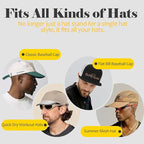 Hat Organizer for Baseball Caps 2 Pack, Adhesive Hat Rack for Wall,Baseball Cap Organizer(White+Rainbow)