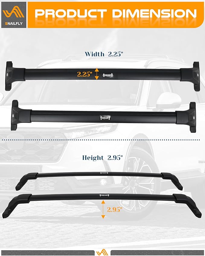 Snailfly Aluminum Roof Rack Cross Bars with Lock Fit for Honda CRV CR-V 2023-2026, 330lbs Crossbars Anti-Wobble & Wind Noise Reduction Heavy Duty Cargo Carrier Accessories