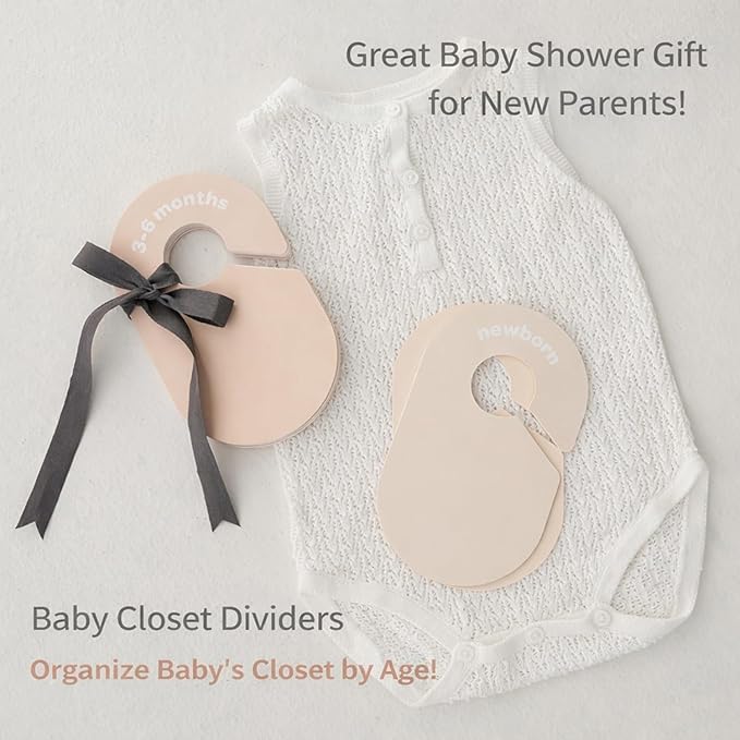 3 Sprouts Baby Closet Dividers 8-Piece Set Newborn to 2T - Double-Sided Organizer for Nursery Clothing Storage - Blueberry