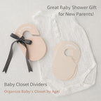 3 Sprouts Baby Closet Dividers 8-Piece Set Newborn to 2T - Double-Sided Organizer for Nursery Clothing Storage - Neutral
