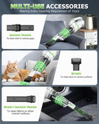 AHNR Handheld Vacuum Cordless, 16000PA Powerful Suction Hand Held Vacuum Dust Busters Cordless Rechargeable with LED Light & 