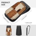Sunglasses Holder for Car Visor, PU Leather Glasses Clip Organizer, Cute Magnetic Eyeglass Holder for Vehicle Sun Visor, Car Interior Accessory for Women & Men Retro Cow Patch Print