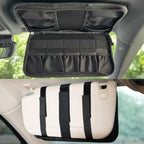 TACNEX Tactical Visor Organizer MOLLE Panel with Zipper Storage Pouch & Sunglasses Holder Car Essentials EDC Gear Tool Pack Vehicle Accessories for Truck Pickup Van SUV ORV (Sun Visor Organizer)
