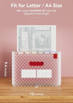 ABC life 26 Pockets Accordion File Organizer, Expanding File Folder, Portable Monthly Paper Bill Tax Receipt Organizer, Lette