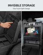 Ecarzo 3PCS Center Console Organizer for 2024 2025 2026 Toyota Tacoma Armrest Hidden Storage Box, Maximize Space & Reduce Clutter, Tacoma Interior Accessories