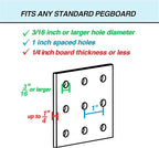 RightArrange Pegboard Basket Set of 2 - XLarge + Large Size Basket, Black - Hooks to Any Peg Board - Organize Tools, Workbenc