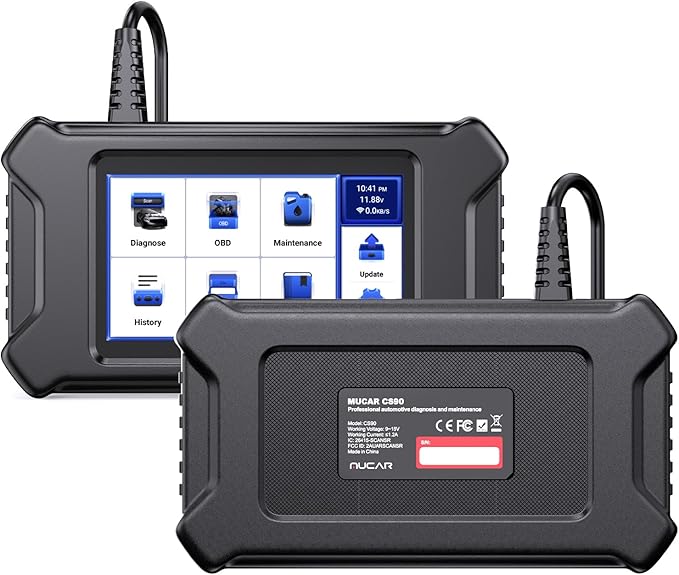 MUCAR CS90 OBD2 Scanner Diagnostic Tool with 28+ Reset Services, Oil/EPB/SAS/BMS/Injector, ABS Bleeding, Throttle Relearn, ABS