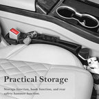 Car Seat Gap Filler 2 Pack with Organizer Hook & Emergency Glass Breaker Prevent Small Items & Tools from Falling Ultimate Seat Side Gap Fits Cars, SUVs, Trucks & Sedans