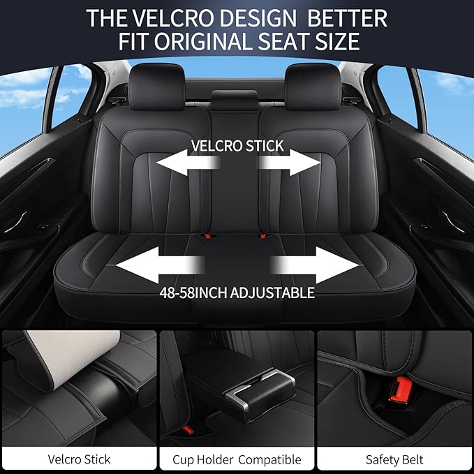 Car Seat Covers Full Set,Waterproof and Breathable Luxury Leather Seat Covers,Non-Slip Driver Seat Cushion,Automotive Seat Pr