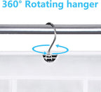 MISSLO 30 Large Pockets Dual Sided Hanging Baby Shoe Organizer for Closet with Rotating Hanger Hanging Shoe Shelves, White