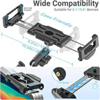 Truck Vacuum Suction Cup Windshield Tablet Mount, Dashboard Heavy Duty 360° Rotation Tablet Holder for Car Tractor, Fit for iPad Pro 12.9 Air Mini, Galaxy Tab and 6.1-15.6" Device with Case