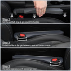 UREHEPO 2pcs Elastic Car Seat Gap Filler Organizer, Universal Interior Car Accessories to Stop Things from Dropping and Add Style for Car SUV and Truck, Fill The Gap Between Seat and Console - Gray