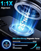 Upgraded Vacuum Magnetic Car Phone Holder for Your Car [120LBS Ultra Suction Cup & 3000gf Magnet] 780° Adjustable Foldable Cell Phone Mount for Magsafe Dashboard Car Bracket Stand for iPhone & Android