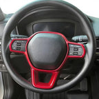 Steering Wheel Cover Trims for Honda Civic 2022-2026, for CRV CR-V 2023 2024 2025 2026 Accessories Car Sporty Interior Decal (Red)