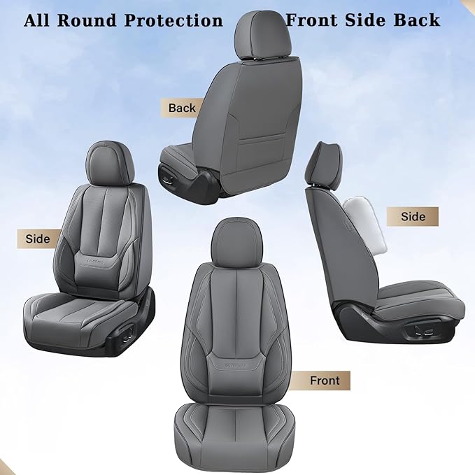 Coverado Seat Covers, Car Seat Covers Front Seats, Car Seat Cover, Car Seat Protector Waterproof, Car Seat Cushion Nappa Leat