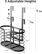 YIGII Hair Tool Organizer - Dryer Holder/Blow Holder Cabinet Door, Bathroom Care & Styling Tools Storage Basket for Dryer, Fl