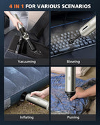 Car Vacuum Portable with 16000Pa Powerful Suction, Handheld Vacuum Cordless Rechargeable Blow & Suction 4 in 1, Small Vacuum 