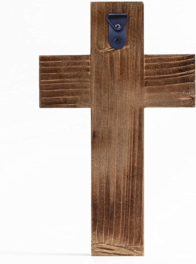OKSQW Wall Wooden Cross Christians Cross Spiritual Religious Gifts With Hook On Hanging Wall Or Table With Faith For Church H