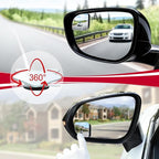 LivTee Blind Spot Mirror, Fan HD Glass Frameless Convex Rear View Mirror with wide angle Adjustable Stick for Cars SUV and Trucks, Pack of 4