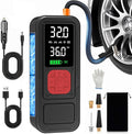 Y34 Tire Inflator Portable Air Compressor,4X Faster Inflation,10000mAh Cordless/12V DC 150PSI Air Pump for Car Tires with Digital Pressure Gauge/LED Light for Car,Motorcycle,Bike,Ball