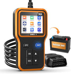 OBD2 Scanner with Upgrade Battery Tester - Diagnostic Tool for Cars That Check Engine Light & Emissions Readiness Read and