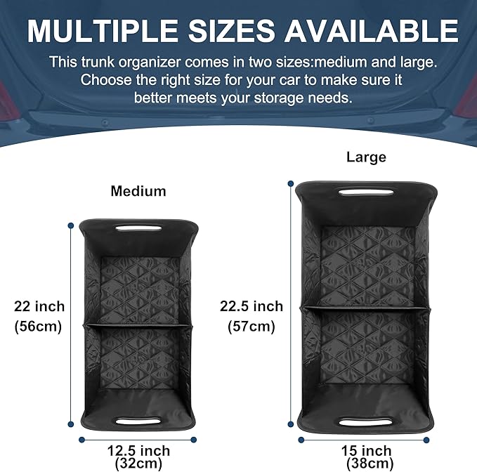 Deosk Car Trunk Organizer for SUV, Car Organizers and Storage with 6 Pocket, Car Accessories for Women/Men 70L Waterproof