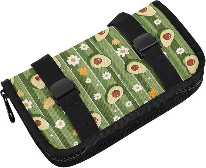 Car Tissue Holder Car Visor Organizer Tissue Box Holder for Car Sun Visor Organizer with Car Vehicle Accessories Essentials Interior for Women Men Green Striped Halved Avocados Daisy