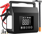 Hieha 4000A Portable Jump Starter with Air Compressor, 12V Car Battery Power (All Gas 8L Diesel) with 150PSI Tire Inflator