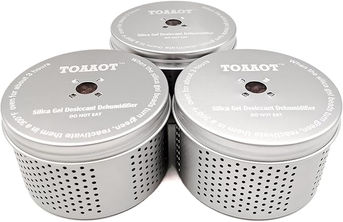 Gun Safe Dehumidifier 200g - Small Silica Gel Desiccant Canister, Moisture Absorber for Gun Cabinets & Safes, Protect 80