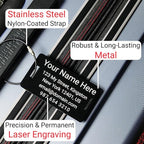 Custom Metal Luggage Tags for Suitcases - Personalized Luggage Tags Pack of 2 (Gold, 2x3.5)
