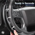 Steering Wheel Cover for Chevy Silverado 1500 2014-2018/2500 2500HD 3500 3500HD 2015-2019/ 4500HD 5500HD 6500HD 2019-2024/ Suburban Tahoe 2015-2020/ Colorado 2015-2022/ Traverse 2018-2023 Chevrolet