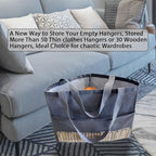 Clothes Hanger Organizer Holder for Space Saving, Fresheracc Hanger Triangle Storage Bag with Handles for Closet Tidier Laund
